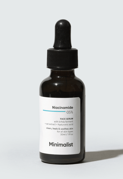 Minimalist 5% Niacinamide Serum with Hyaluronic Acid for Sensitive Skin