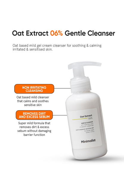 Minimalist Oat Extract 06% Gentle Cleanser for Sensitive Dry Skin