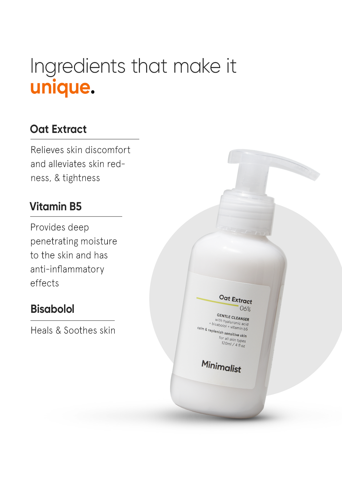 Minimalist Oat Extract 06% Gentle Cleanser for Sensitive Dry Skin