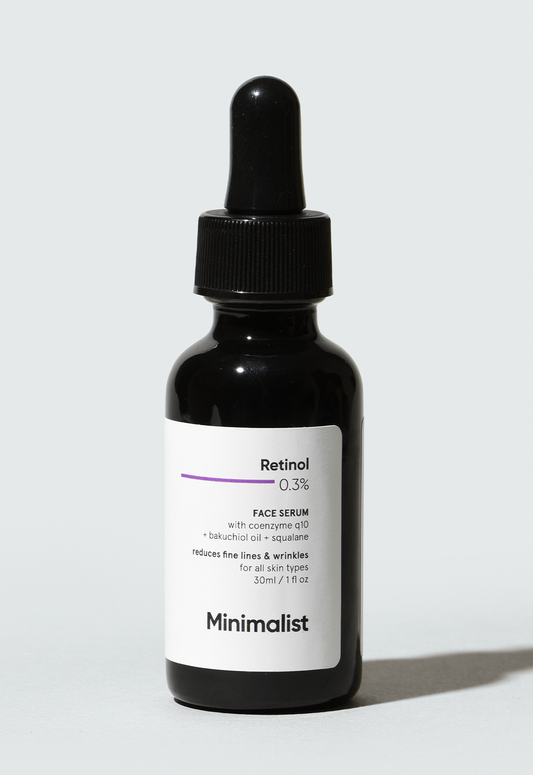 Minimalist Retinol 0.3% Face Serum with Coenzyme Q10 and Bakuchiol