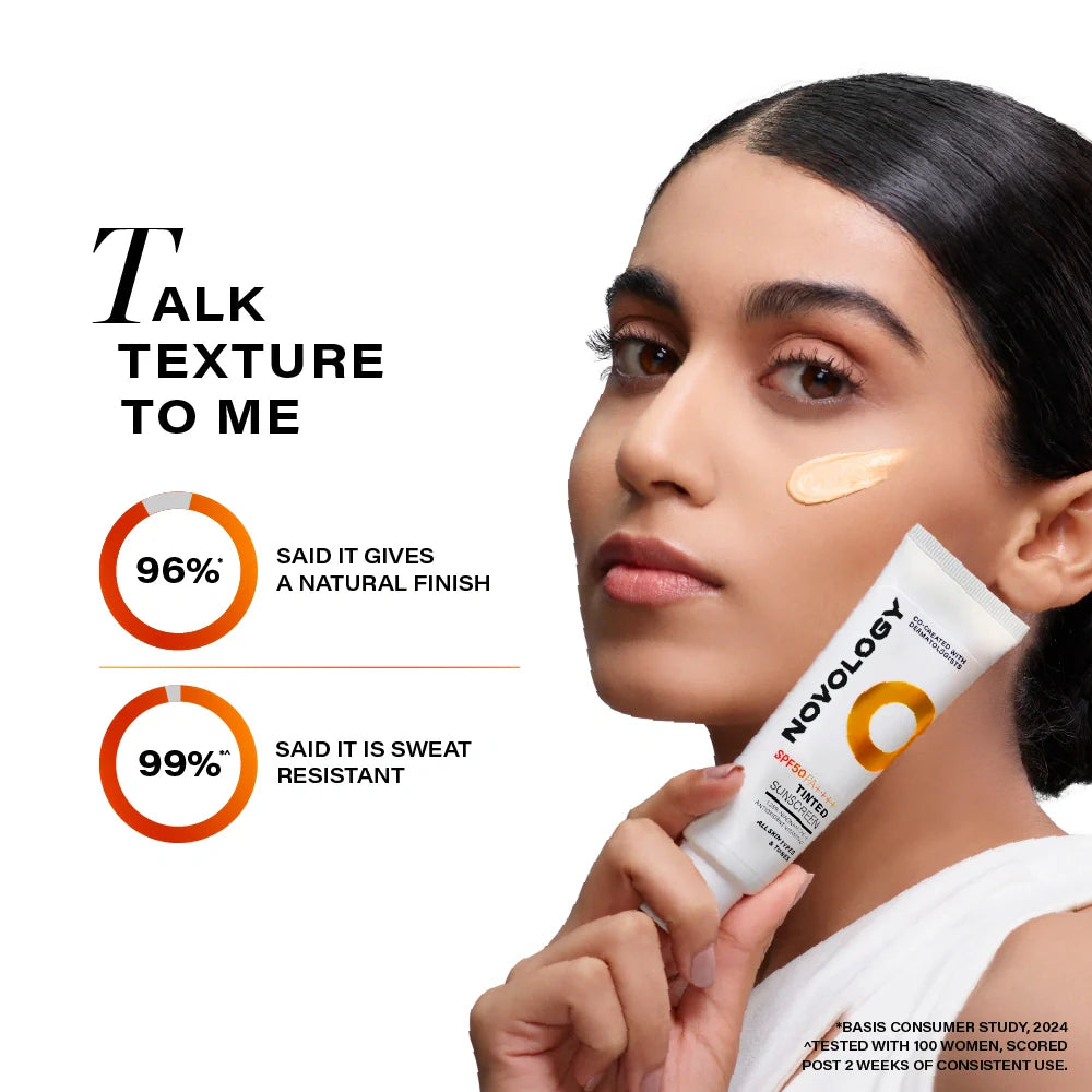 Novology SPF 50 PA++++ Tinted Sunscreen with Niacinamide 1.76oz