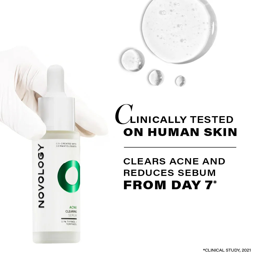 Novology Acne Clearing Serum with 0.1% Thymol and Terpineol