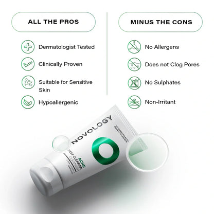 Novology Acne Deep Clearing Cleanser with TT2 Technology for Skin