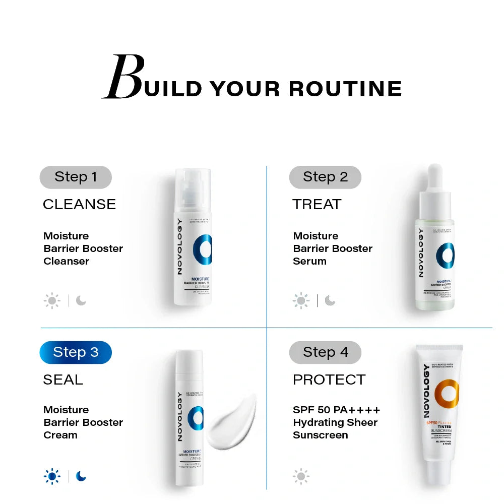 Novology Moisture Barrier Booster Cream with Pro-Vitamin B5 and Glycerin 50g