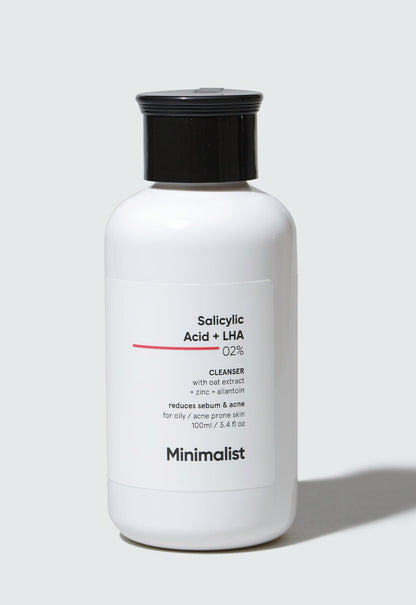 Minimalist Salicylic Acid LHA 2% Oil Control Acne Face Cleanser