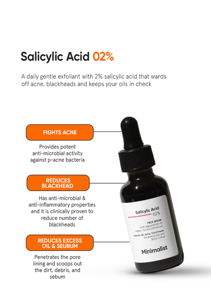 Minimalist Salicylic Acid 2% Face Serum for Acne and Blackheads