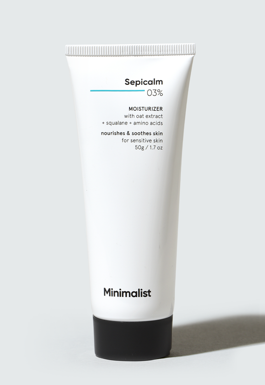 Lightweight Minimalist Sepicalm 3% Oat Moisturizer for Sensitive Acne-Prone Skin