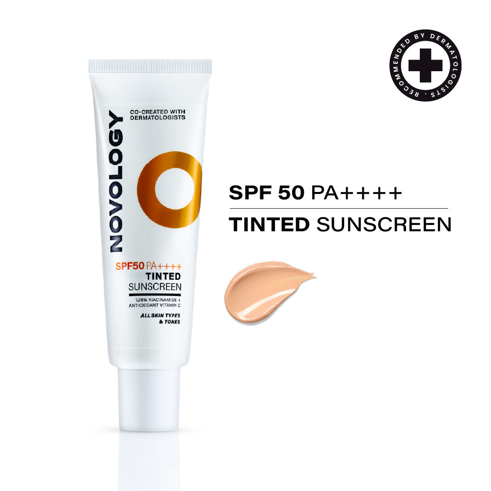 Novology SPF 50 PA++++ Tinted Sunscreen with Niacinamide 1.76oz