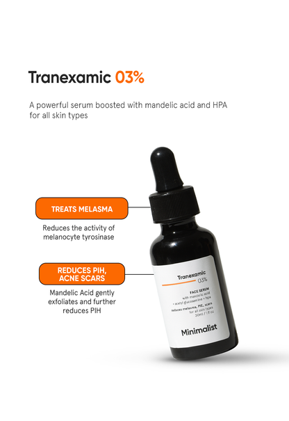 Minimalist 3% Tranexamic Acid Serum for Melasma and Acne Scars