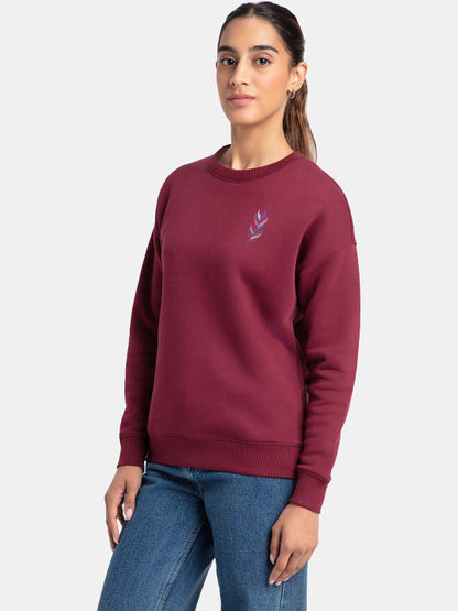 Jockey Super Combed Cotton Rich Fleece Fabric Sweatshirt with Drop Shoulder Styling U109