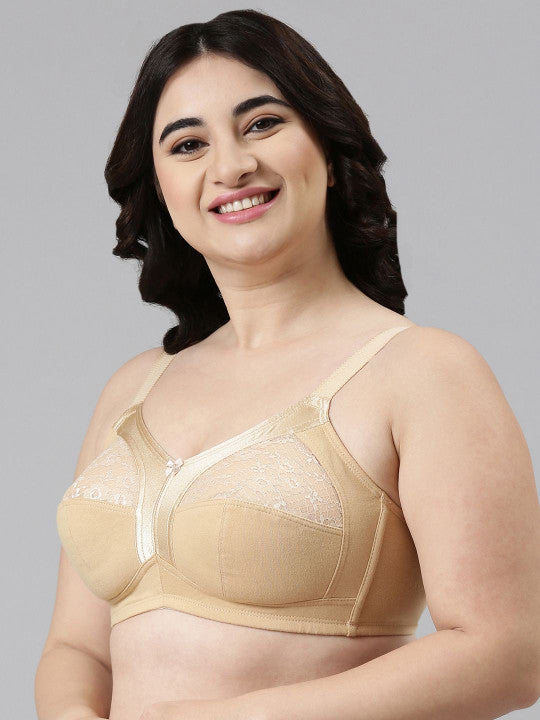 Enamor Non-Padded Wirefree Full Coverage Super Contouring M-Frame Full Support Bra