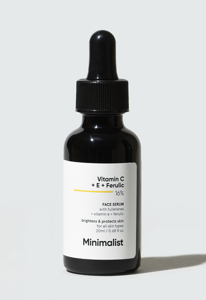 Minimalist Vitamin C + E + Ferulic 16% Brightening Face Serum for Glow