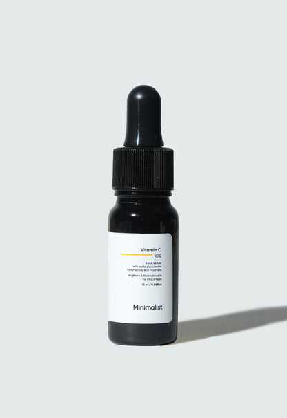 Minimalist Vitamin C 10% Face Serum for Brighter Glowing Skin