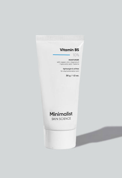 Minimalist Vitamin B5 10% Oil-Free Face Moisturizer for Oily Skin