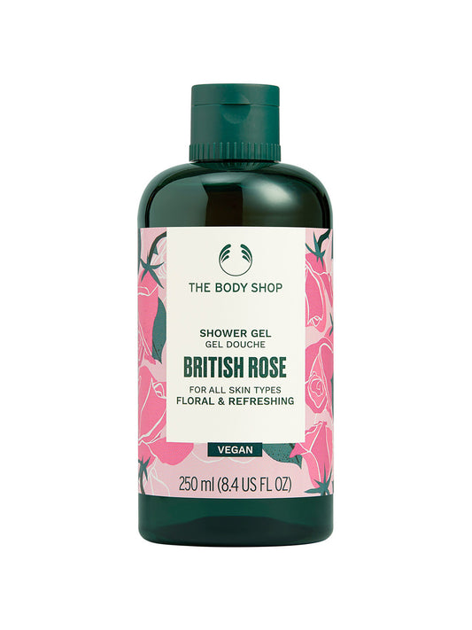 The Body Shop British Rose Shower Gel 250ml | Vegan, Cruelty-Free Floral Cleanser