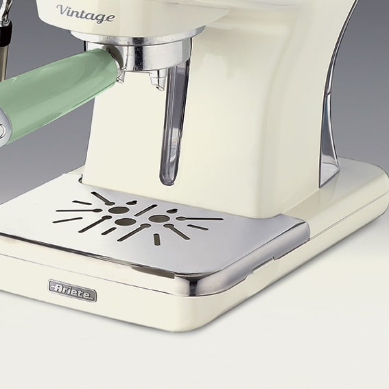 Ariete Vintage Green Espresso Machine with 15 Bar Pump and Milk Frother