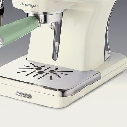 Ariete Vintage Green Espresso Machine with 15 Bar Pump and Milk Frother