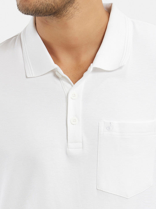 Jockey Super Combed Cotton Rich Solid Polo T-shirt with Chest Pocket