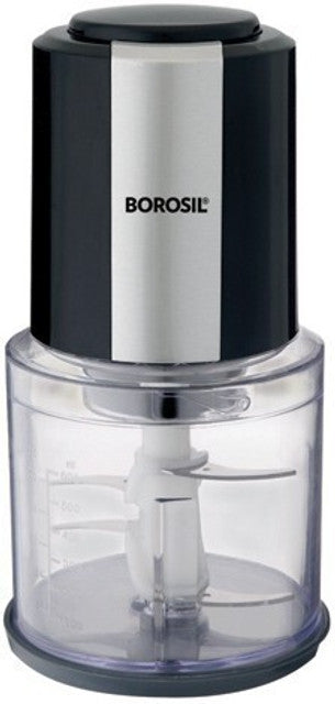 Borosil Chefdelite Electric Vegetable Chopper: Compact 600ml with Stainless Steel Blades