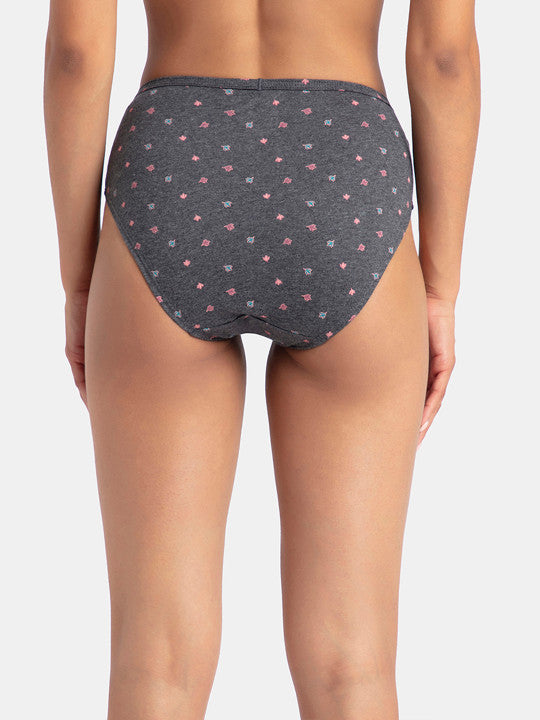 Jockey Women's 3-Pack High Coverage Super Combed Cotton StayFresh Hipster Briefs