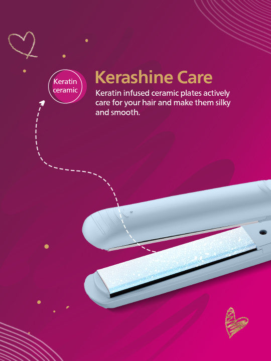 Philips SilkProtect Keratin Infused Travel Hair Straightener Light Blue