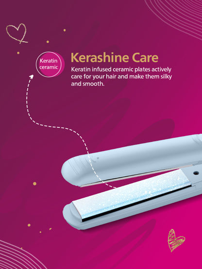 Philips SilkProtect Keratin Infused Travel Hair Straightener Light Blue