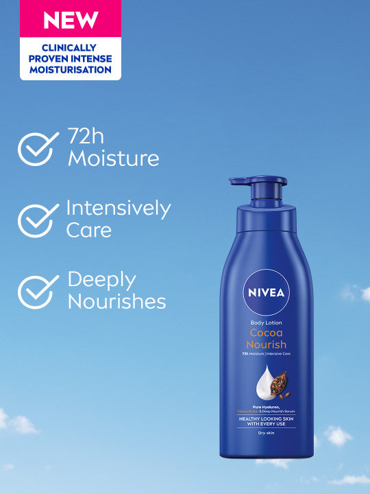 Nivea Cocoa Nourish Hyaluron Body Lotion for 72H Deep Moisturization