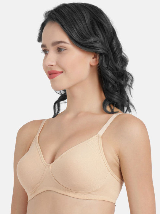 Enamor Non-Padded Wirefree High Coverage Stretch Cotton Everyday Bra A042