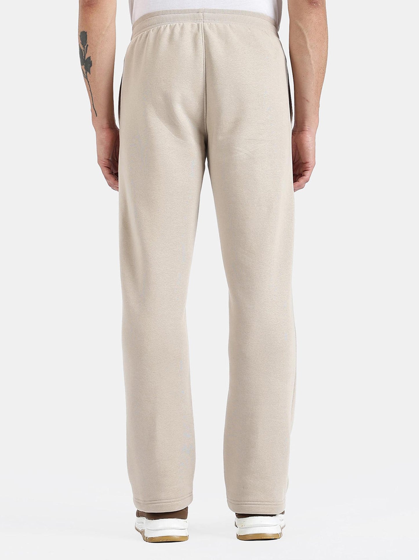 Jockey UM78 Men's Super Combed Cotton Rich Fleece Trackpants - Pure Cashmere Beige