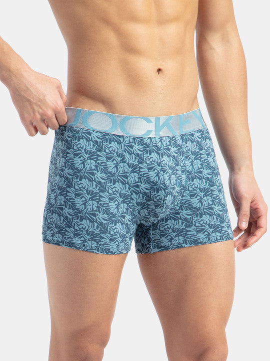 Jockey Men's Tactel Microfiber Stretch Printed Trunk with Moisture Move, IC30