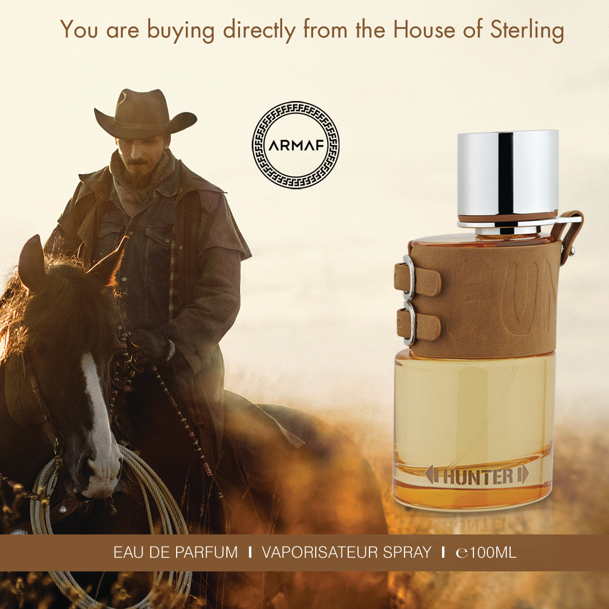 Armaf Hunter Eau De Parfum 100ml Bold Masculine Woody Men's Fragrance