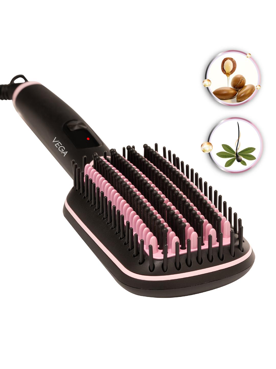 VEGA LitStyle L2 Hair Straightener Brush Keratin Argan Oil Ceramic