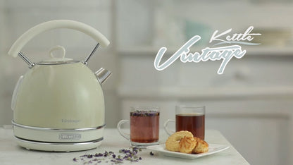 Ariete 2877 Vintage Green Electric Kettle 1.7L with Auto Shut-off