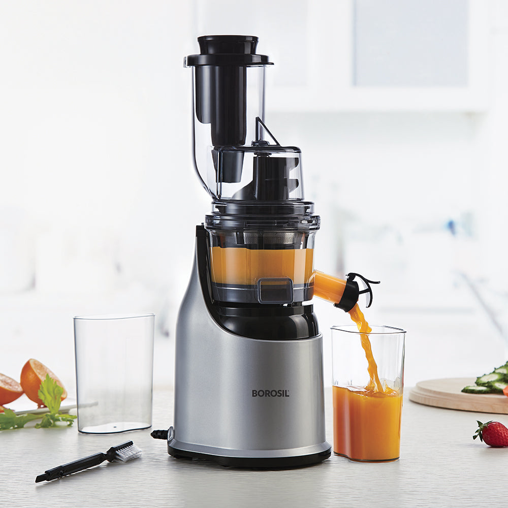Borosil HealthPro Cold Press Slow Juicer for Nutrient-Rich Smooth Juices