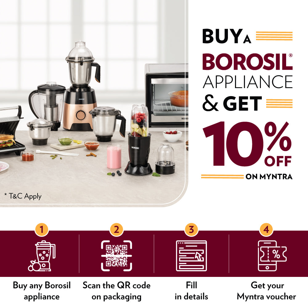 Borosil HealthPro Cold Press Slow Juicer for Nutrient-Rich Smooth Juices