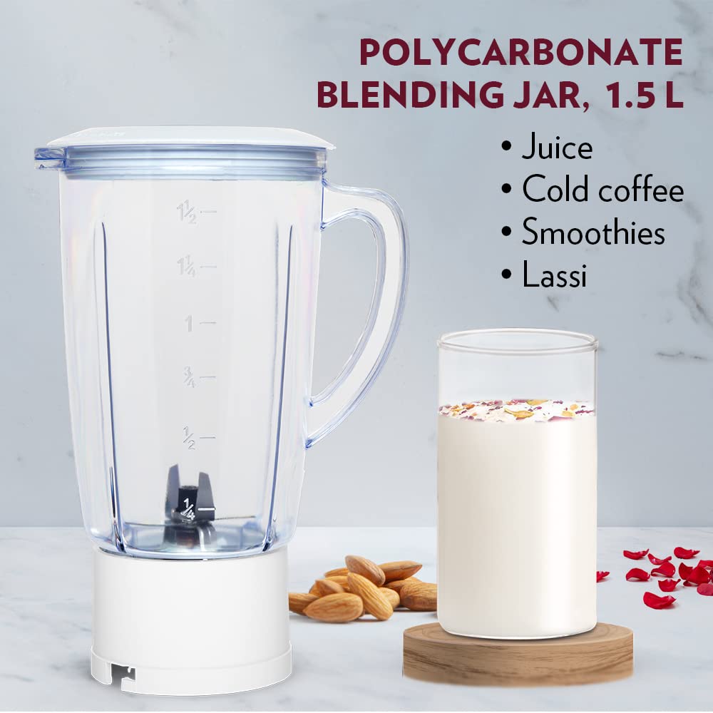 Borosil Primus II 500W Multi-Functional Juicer Mixer Grinder Appliance