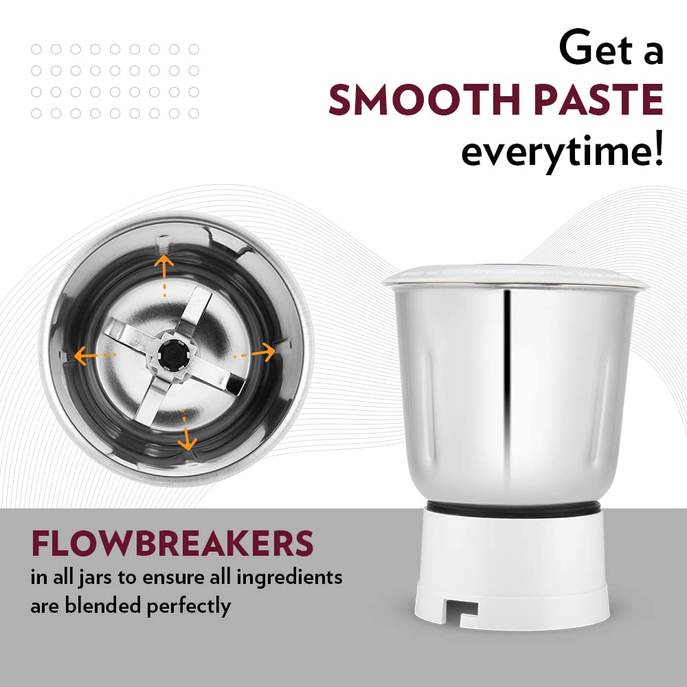 Borosil Primus II 500W Multi-Functional Juicer Mixer Grinder Appliance