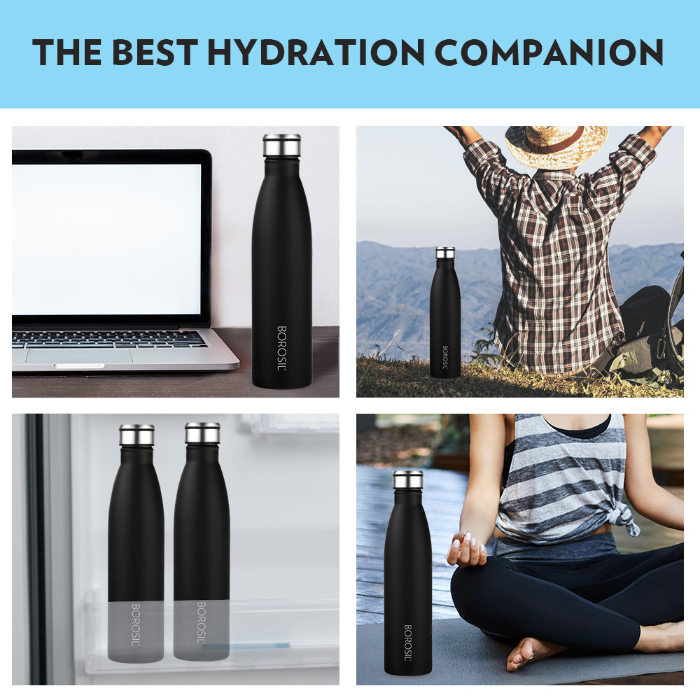 Borosil Fresh 900ml Stainless Steel Leak Proof Water Bottle
