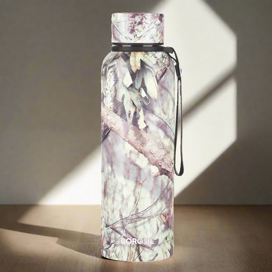 Borosil Trek Slate Grey Insulated Stainless Steel Water Bottle 24oz