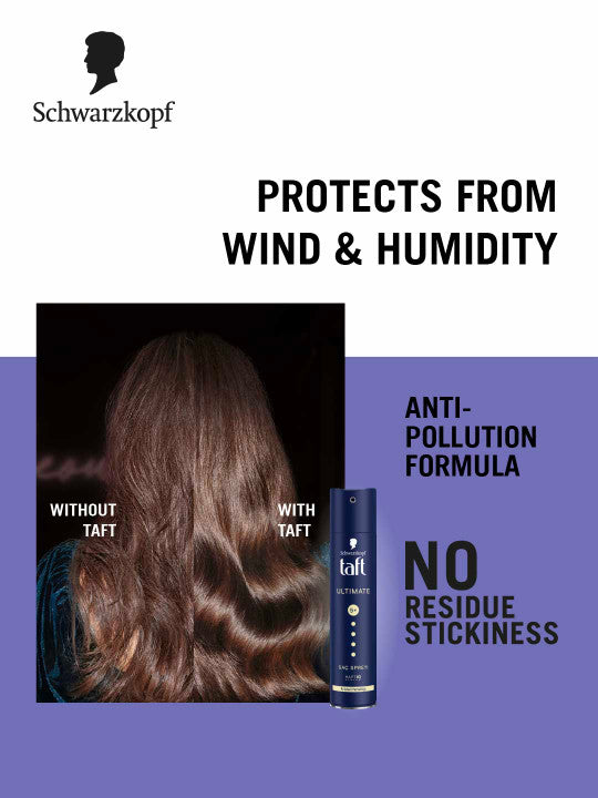 Schwarzkopf Taft Ultimate Hair Spray Crystal Shine Mega Hold 250ml