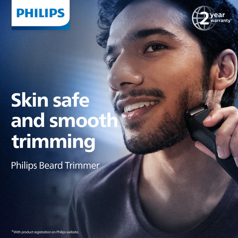 Philips BT1233/18 DuraPower Skin Safe Cordless Beard Trimmer Blue