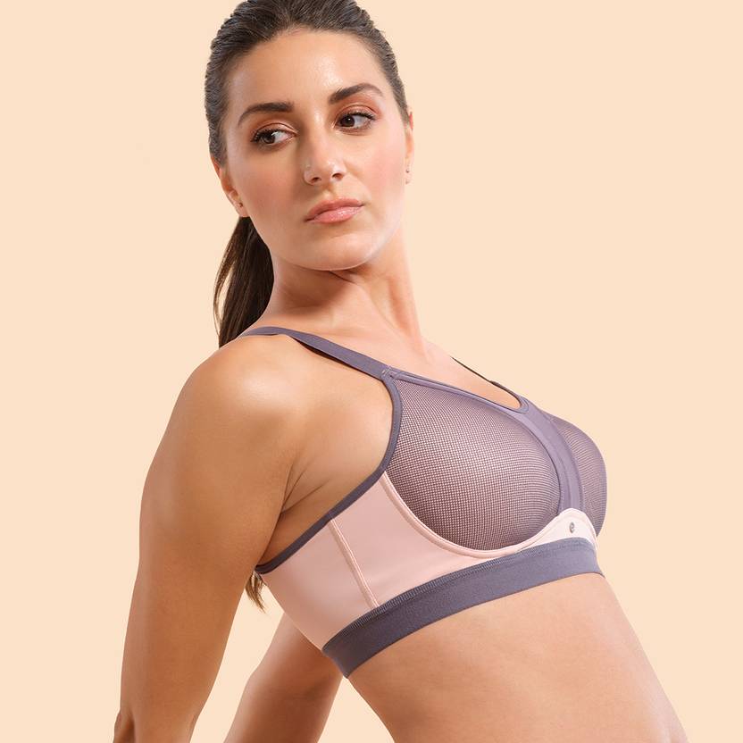 Enamor Full Coverage Wirefree High-Impact Sports Bra for Women, Lightly Padded