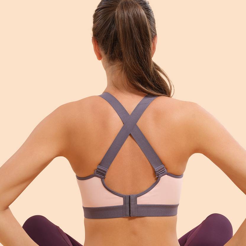 Enamor Full Coverage Wirefree High-Impact Sports Bra for Women, Lightly Padded