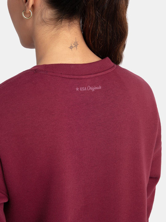 Jockey Super Combed Cotton Rich Fleece Fabric Sweatshirt with Drop Shoulder Styling U109